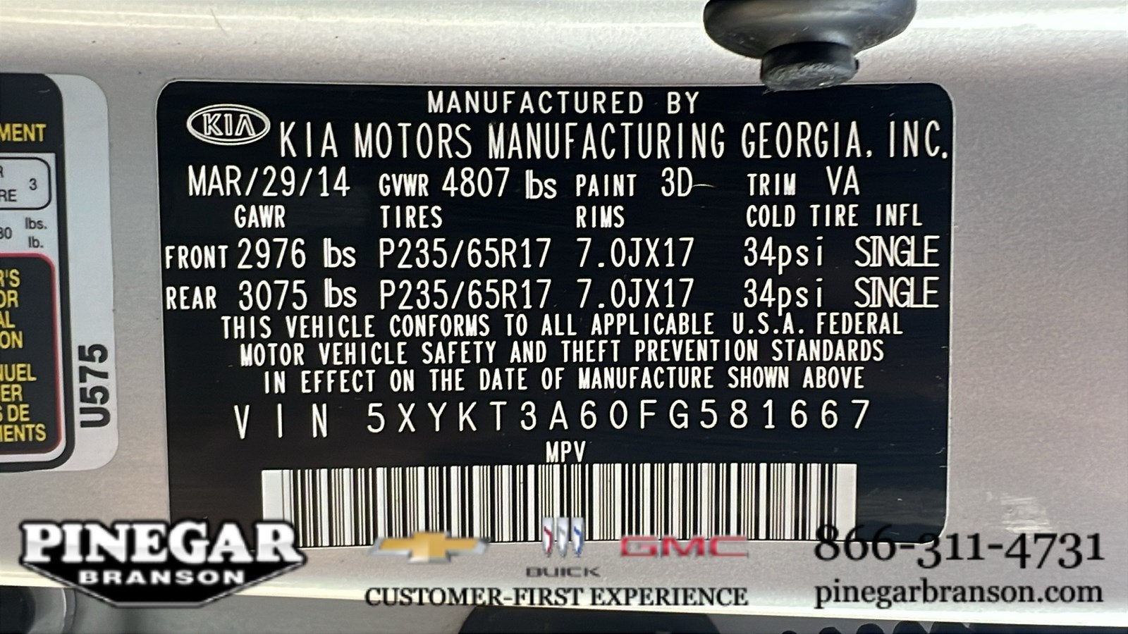 2015 Kia Sorento LX