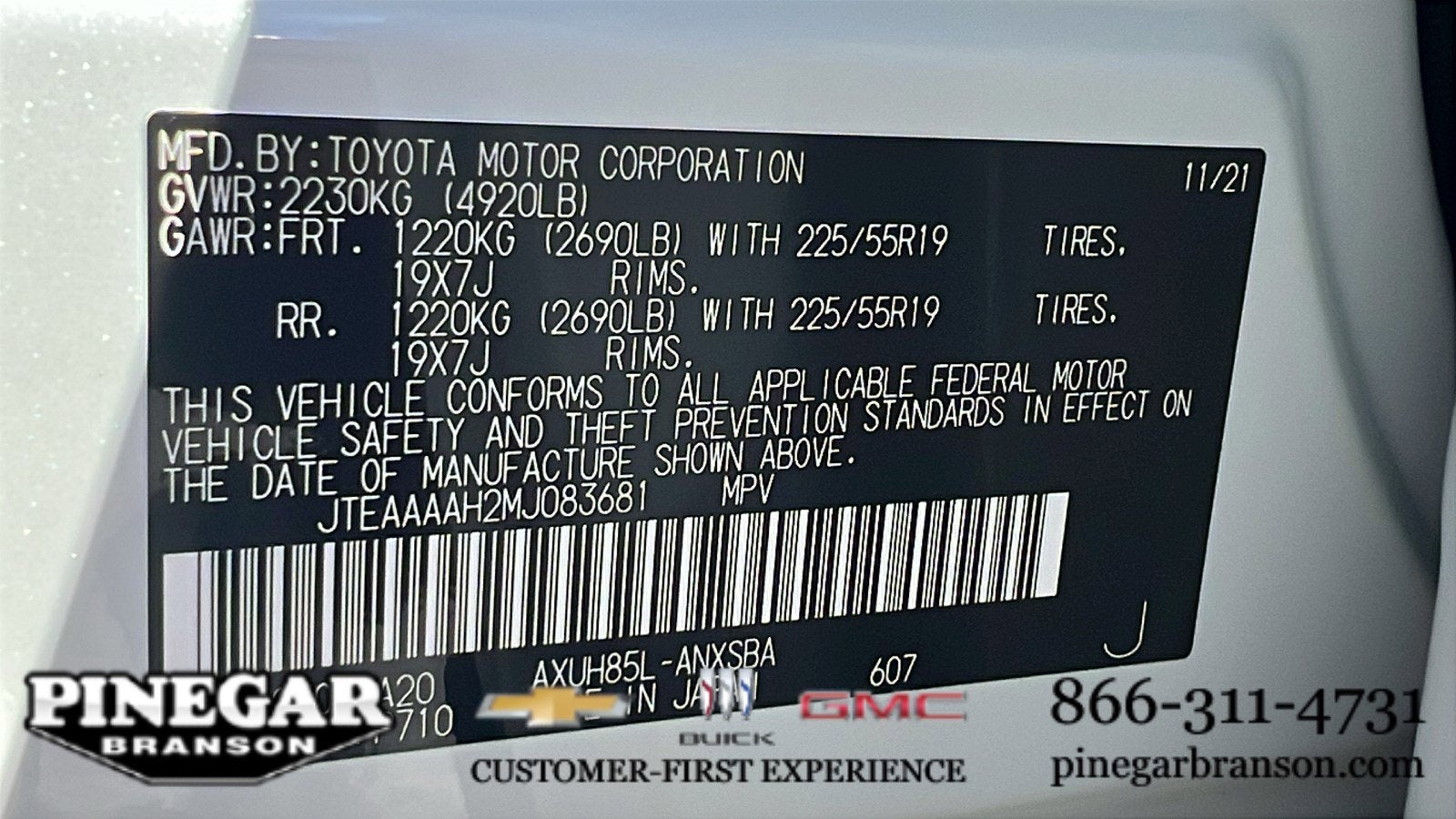 2021 Toyota Venza LE