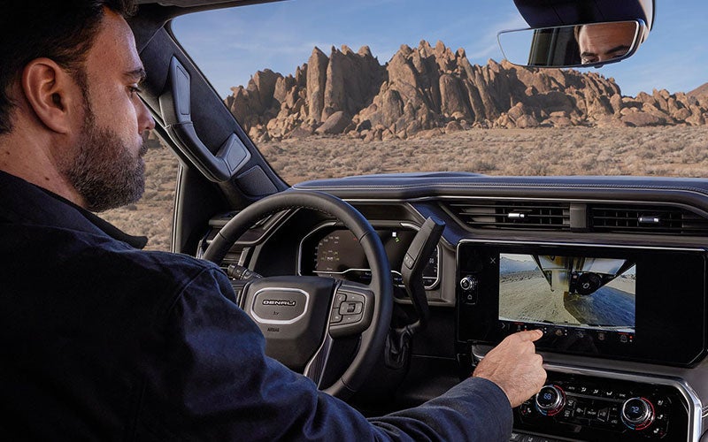 Customer test driving a new GMC